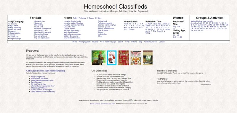 Homeschool Classifieds